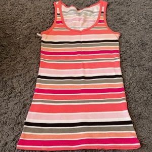 multicolored, striped tank